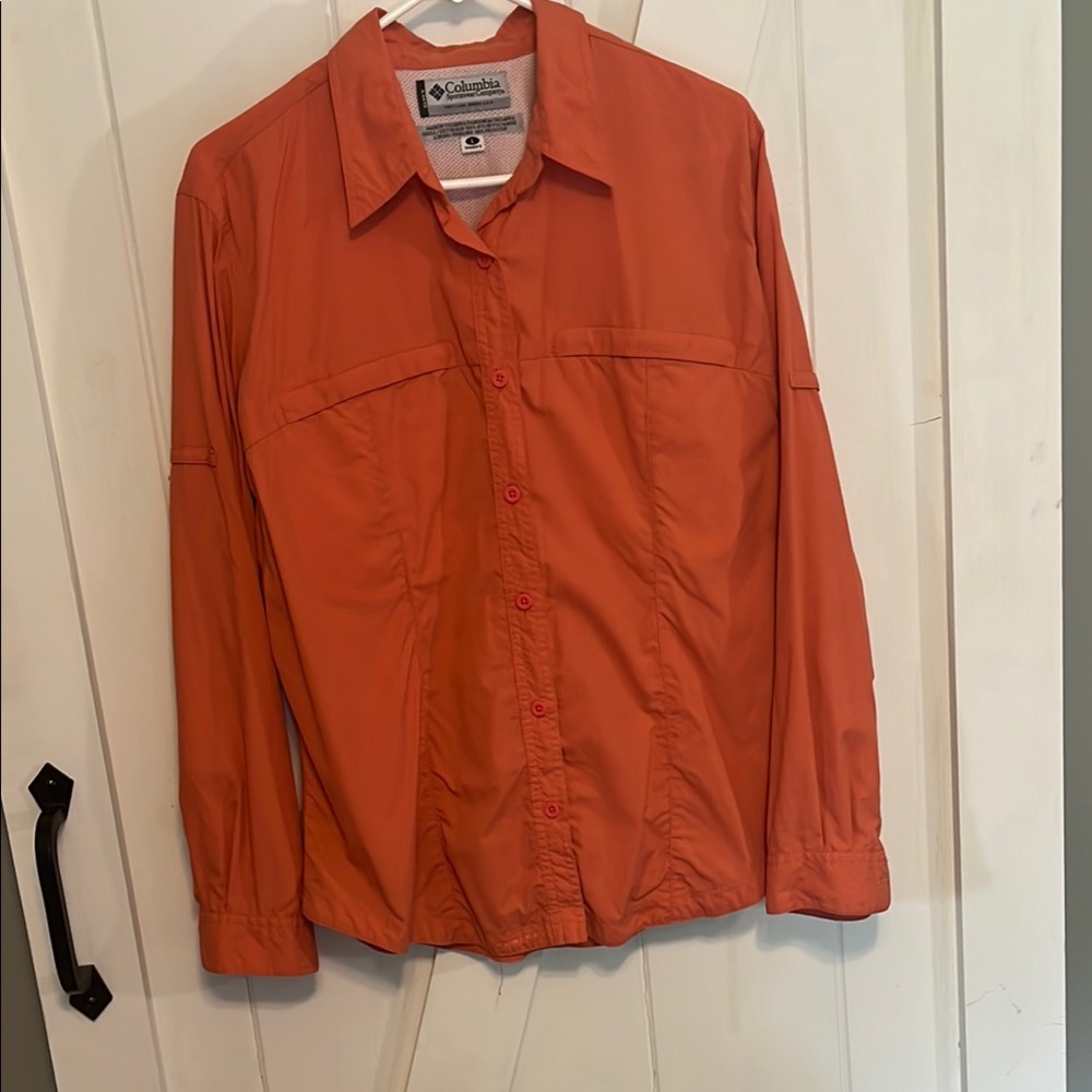 Columbia Orange Ventilated LS Shirt